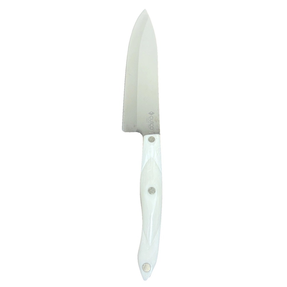Cutco 1728 Petite Chef Knife With Pearl White Handle 13 1/8" with 7 1/2" blade